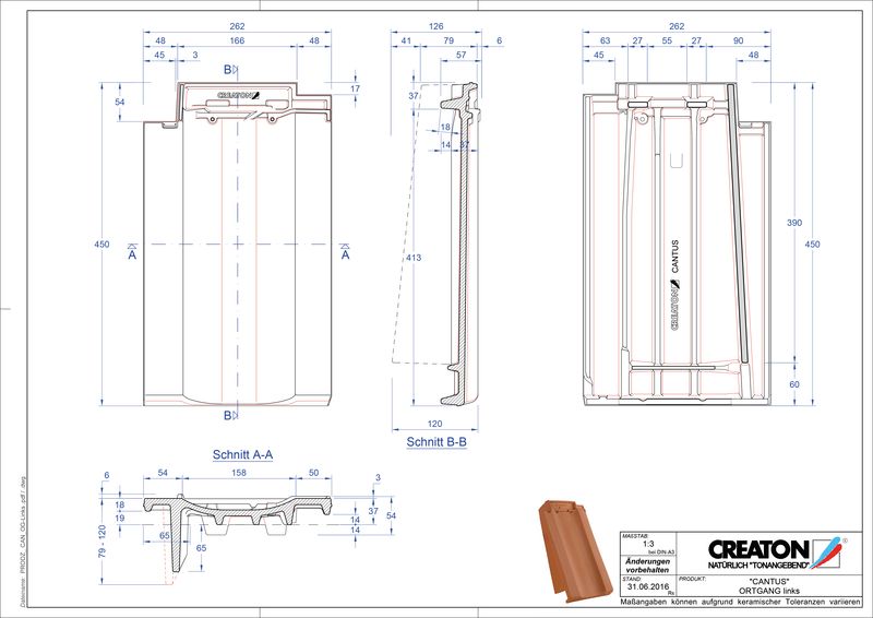 CAD datoteka proizvoda CANTUS ivica levo OGL