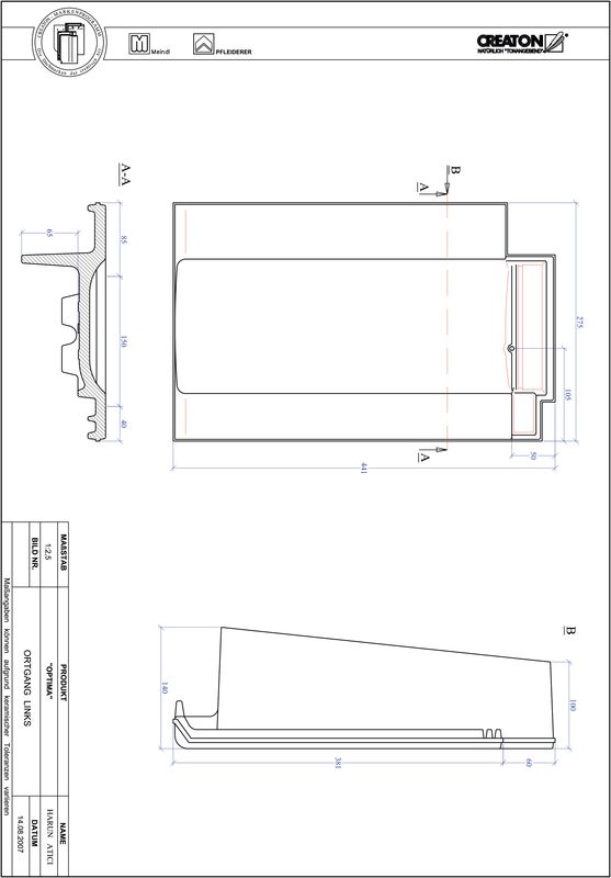 CAD datoteka proizvoda OPTIMA ivica levo OGL