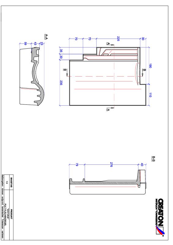 CAD datoteka proizvoda SINFONIE jednostrešni crep PULT
