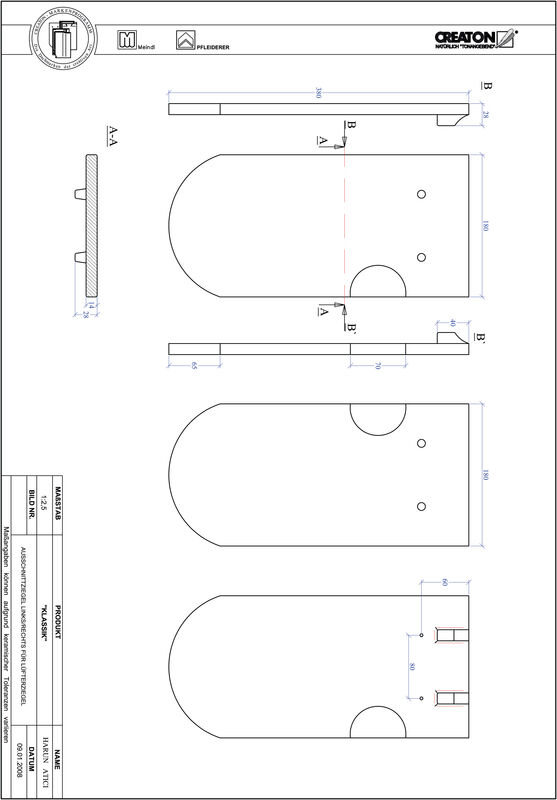 CAD datoteka proizvoda KLASSIK zaobljeni kroj RUND-AUSSCHNITT-LUEFTZ