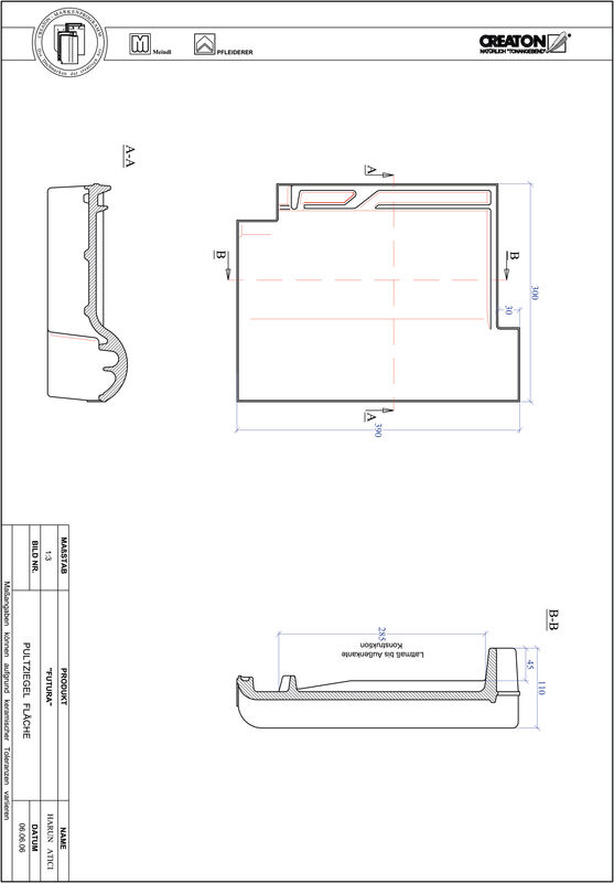 CAD datoteka proizvoda FUTURA jednostrešni osnovni crep PULTFLA