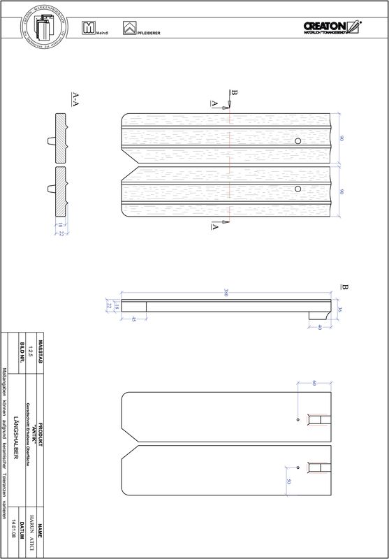 CAD datoteka proizvoda ANTIK ravan kroj GER-LH