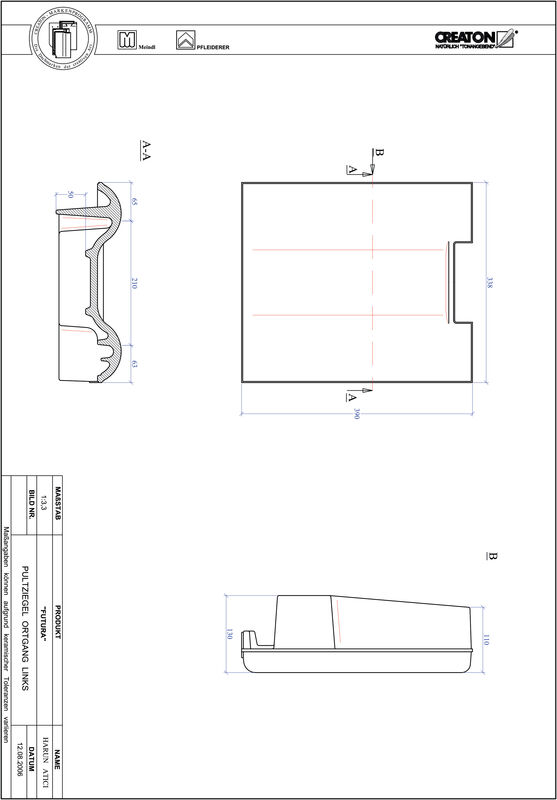 CAD datoteka proizvoda FUTURA jednostrešni ivični crep, levi PULTOGL