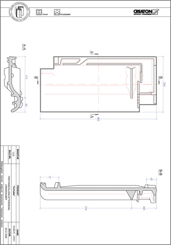 CAD datoteka proizvoda FUTURA grebeni ventilacioni polucrep FALLH
