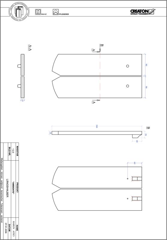CAD datoteka proizvoda AMBIENTE segmentni kroj SEG-LH