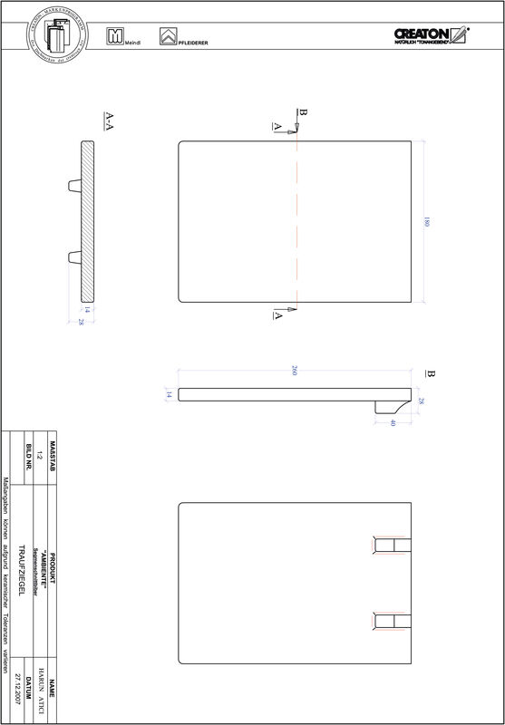 CAD datoteka proizvoda AMBIENTE segmentni kroj SEG-TRAUFZIEGEL