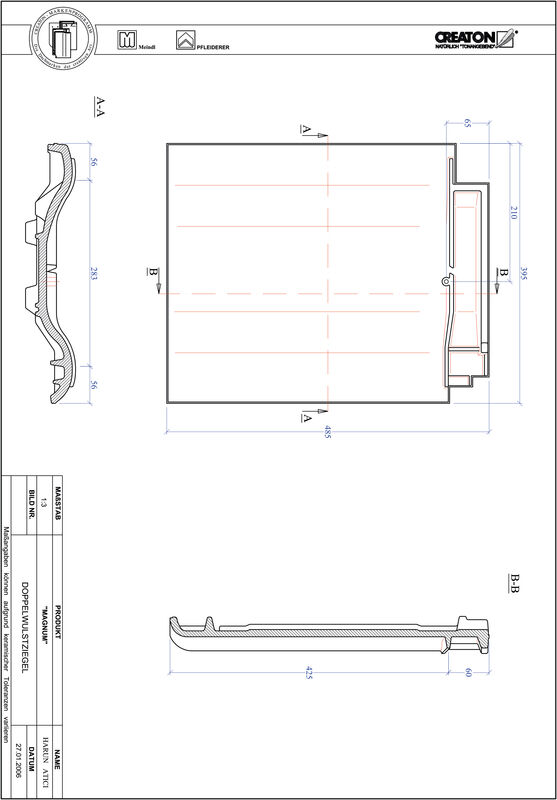 CAD datoteka proizvoda MAGNUM crep sa duplim pokrivanjem DWZ