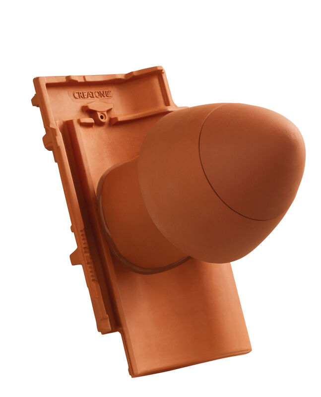 MEL SIGNUM keramički odvod ventilacije DN 125 mm sa uklonjivim poklopcem, uklj. adapter za priključak ispod krova i savitljivo crevo