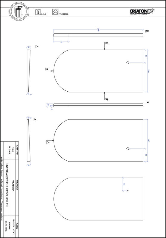 CAD datoteka proizvoda KLASSIK zaobljeni kroj RUND-UNTERLAEUFER