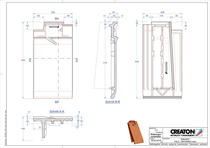 CAD datoteka proizvoda MIKADO grebeni spojni ventilator, ivični levi FALOGL