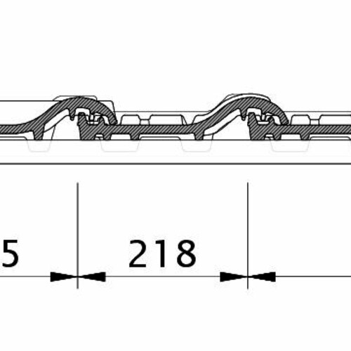Tehnički crtež proizvoda MZ3 OG levi sa ivičnim limom i duplim pokrivanjem ODL
