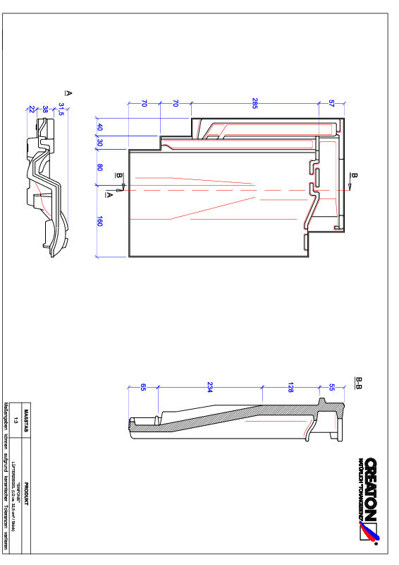 CAD datoteka proizvoda SINFONIE ventilacioni crep LUEFTZ